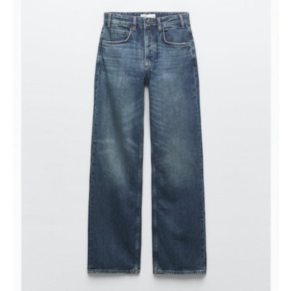 BRAND NEW Zara The High Waist Straight Leg ZW Jeans - Picture 4 of 4
